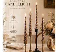 2 pièces Bougies de dîner longues effilées à imprimé léopard, bougies décoratives à motif animal bohème, convient pour un dîner aux chandelles, centre de table, salon, chambre à coucher et décoration