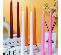 2 pièces Bougies parfumées à la cire de soja, bougies décoratives de maison de 10 pouces, bougies parfumées en bâton, bougies longues multicolores, bougies fines de Noël parfumées, set de bougies de d