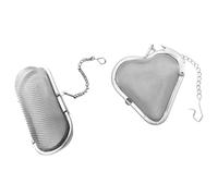 2 Pièces Boule à Épices Filtre à Thé, en Acier Inoxydable | Surface Lisse, Trous Uniformes, Chaîne pour Extraction Facile, Nettoyage Rapide, Adaptée aux Thés en Vrac et Soupes