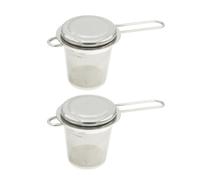 2 Pièces Boule à Thé en Acier Inoxydable à Maille Fine pour Tasses | Poignée Confortable, S’adapte au Bord des Tasses, Filtre Feuilles et Dépôts, Usage Maison