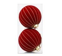 2 pièces Boule de noël Scintillante Ornement incassable Boules décoratives en Plastique pour décoration de Couronne d ' Arbre de noël décorations de Boules