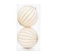 2 pièces Boule de noël Scintillante Ornement incassable Boules décoratives en Plastique pour décoration de Couronne d ' Arbre de noël décorations de Boules