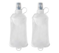2 Pièces Bouteille Souple, Flacon d'eau Pliable en TPU, Gourde Souple Pliable et Portable d'hydratation de Sport, Bouteille D'eau pour le Jogging, le Camping, la Randonnée, le Cyclisme et l'escalade