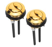 2 Pièces Bouton de Chasse D'eau Double Rond 38mm pour Réservoir Wc | Plastique et Métal, Diamètre Extérieur 50mm, pour Couvercle de Citerne et Entretien Locatif