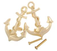 2 Pièces Bouton de Placard Ancre Vintage à Trou Unique | Style Nautique Rustique Rétro, Surface Polie Lisse, pour Meubles de Salle de Bain et Projets DIY