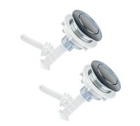 2 Pièces Bouton de Toilette Simple, Plastique ABS Blanc | Pression Manuelle, Lot, Surface Lisse Brillante, pour Entretien Sanitaire Domestique