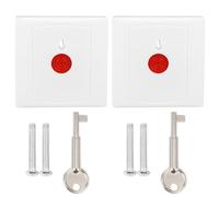 2 Pièces Bouton D'urgence Pb-28 Boîtier PC et Ressort, Blanc | Appel D'urgence, Usage Maison et Hôpitaux, Résistance à Haute Température, Ne Se Déforme Pas
