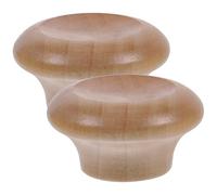 2 Pièces Bouton en Bois pour Couvercle de Casserole, Poignée | Poignée Couvercle Casserole, Base Élargie, Prise Facile, Isolation Sûre, Couleur Khaki, pour Marmites