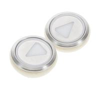 2 Pièces Bouton-poussoir Rond en Métal, Alarme et Commande | Acier Inoxydable Poli, Éclairage LED Blanc Intégré, Bornes Simple ou Double, Remplacement Rapide pour Panneau Style Aléatoire