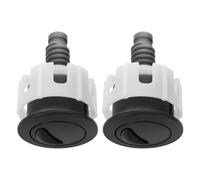 2 Pièces Bouton Poussoir Wc Double, Rond, Noir, Réservoir | Chromeplate Abs, Diamètre Fileté 16mm, Forme Ovale ou Ronde, pour Cuve et Couvercle