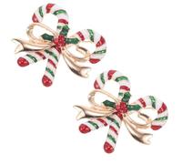 2 Pièces Broche de Noël Cartoon en Alliage, Épingle Bijou | Émail Décoratif, Motif Festif, pour Soirée ou Rendez-vous, S’ajoute aux Paquet, Moufles, Écharpes