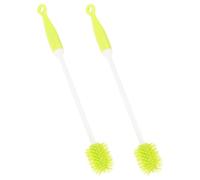 2 Pièces Brosse à Biberon à Long Manche pour Bouteilles Étroites, Maison | Tpr et PP, Tête Souple Flexible Anneau, pour Gobelets de Voyage et Nettoyage Quotidien