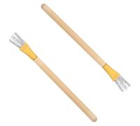 2 Pièces Brosse à Fil D’acier pour Poterie et Argile, Manche Bois | Outil de Sculpture pour Céramique et Pâte Polymère, Prise Confortable, Nettoyage de Surface, pour Artisans