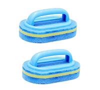 2 Pièces Brosse à Main avec poignée,Brosse Éponge Ligne d'eau Brosse De Nettoyage De Piscine Brosse De Piscine en Plastique Brosse pour Piscine Spa Baignoires Murs