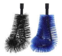 2 Pièces Brosse de Nettoyage de Gouttière Tête de Rechange à Angle | Nylon, Acier Inoxydable et PP, Filet Métallique Interne, Filetage 24mm, pour Feuilles et Débris