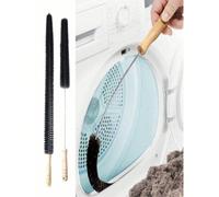 2 pièces Brosse de nettoyage de radiateur multifonction à long manche, Brosse de nettoyage de conduit de sécheuse, Ensemble de nettoyage de conduit de sécheuse en acier inoxydable, Brosse à peluches d