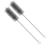 2 Pièces Brosse Métallique 40mm pour Tuyau de Poêle, Goupillon Cheminée en Acier Inoxydable, Kit Ramonage Flexible pour Nettoyage de Conduits de Fumée, Entretien Chaudière et Poêle à Granulés