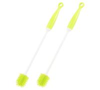 2 Pièces Brosse pour Biberon à Long Manche, Goupillon de Nettoyage | Poils Souples, Tête Flexible, Prise Ergonomique, Anneau Suspendu, pour Goulots Étroits et Vases