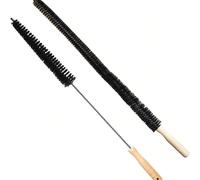 2 pièces Brosses de nettoyage à long manche avec manches longs et flexibles et poils en spirale, convenant pour le nettoyage de l'intérieur de la machine à laver, des tuyaux, du sèche-linge/réfrigérat