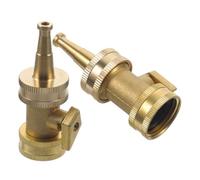 2 Pièces Buse de Tuyau D'arrosage 2 Pouces en Cuivre Interrupteur | Pulvérisateur Jardin Compact, Jet Haute Pression, Prise Ergonomique, pour Nettoyage Patios et Voitures
