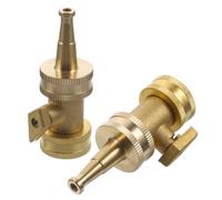 2 Pièces Buse de Tuyau D'arrosage Compacte en Cuivre, Jet Haute | Modes de Pulvérisation Commutables, Raccord Rapide et Ergonomique, pour Nettoyage de Jardins et Patios