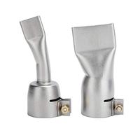 2 pièces buse plate de pistolet de soudage, 20mm petit + 40mm grande pointe pour outil de soudeur pistolet à air chaud en acier inoxydable