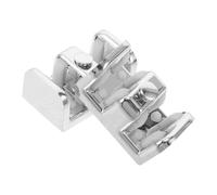 2 Pièces Butée Coulissante de Porte Verre, Bloc Anti-collision | Modèle Montagne, Patin Antidérapant Spécial, Plastique Argenté, 4,80x3,00x2,40cm
