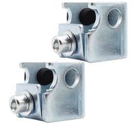 2 Pièces Butée de Porte Automatique pour Rail, à Rouleau | Plaques en Caoutchouc Anti-collision, Vis à Six Pans Incluses, Profilés Épaissis, pour Portes Coulissantes