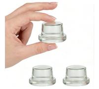 2 pièces Butoir de porte transparent auto-adhésif, convient pour le sol et le mur, protection de coussin, butoir de porte de salle de douche, sans perçage requis, convient pour la maison et le bureau,