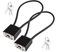 2 Pièces Cadenas en Corde d'Acier avec Clés, Cadenas adena Velo, Cadenas Casier avec 3 Clés, Cadena Câble à Clé à Longue