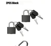 2 pièces Cadenas en métal avec clés, cadenas de bagage portables, mini cadenas de voyage : convient pour l'école, la salle de sport et les voyages - cadenas en métal, mini cadenas en alliage de zinc b