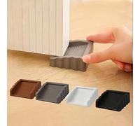 2 pièces Cale de porte anti-vent - Cale de porte en plastique mat durable, 4 couleurs au choix, conçue pour empêcher les courants d'air froids, assurer la de la maison, convient aux portes en bois et 