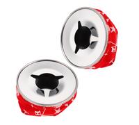 2 Pièces Cendrier Marin Coupe-vent en Acier Inoxydable, Forme Pouf | Base en Tissu, Doublure Intérieure Amovible, Bords Ronds, Usage Patio et Bord de Mer