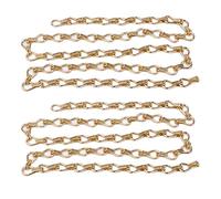 2 Pièces Chaîne de Luminaire Suspendu, 1 M Chaîne Pot de Fleurs Suspendu Panier, Suspension Plante en Aluminium D'éclairage pour Lustre de Lampe Suspendues D'intérieur Extérieur(Doré)