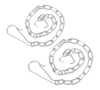 2 Pièces Chaîne de Toilette en Acier Inoxydable, Argenté | Remplacement pour Clapet et Mécanisme de Chasse, Surface Lisse, Haute Dureté, Usage Domestique