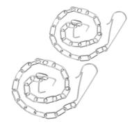 2 Pièces Chaînette de Déclenchement des Toilettes | Remplacement pour Clapet, Installation Simple, Finition Argentée, Usage Domestique, Compatible Mécanisme de Chasse