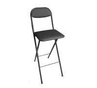 2 Pièces Chaise Pliante Tabouret Chaise Pliable Portable avec Sièges Rembourrés Petit Bar Haut Bureau Guitare Comptoir De Bureau Chaise Assise Pliante,Black-70cm 1piece