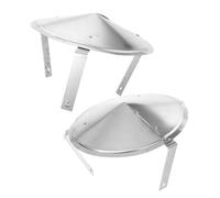 2 Pièces Chapeau de Cheminée Anti-Pluie Rond en Acier Inoxydable | Résiste aux Hautes Températures, Installation Facile, Protection Pluie, Finition Argenté Élégante