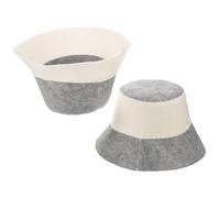 2 Pièces Chapeau de Sauna Russe, Bonnet Banya en Feutre de Laine | Style Traditionnel, Forme Seau, Protection Coiffure, Léger à Emporter pour Spa Hôtel et Séance Vapeur