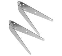 2 Pièces Charnière à Sangle Robuste 200mm Galvanisée | Support Lourd, Acier Galvanisé Argenté, Usage Clôture et Porte de Grange, Lot