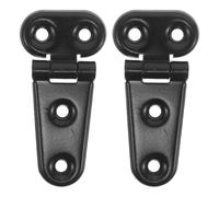 2 Pièces Charnière de Capot de Chariot Élévateur, Métal Noir | Remplacement Industriel à Fixation par Boulons, Support Thermolaqué, Usage Maintenance Équipement, Résistance Poussière