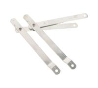 2 Pièces Charnière de Support de Couvercle Pliant Gauche Rotative | Acier Inoxydable, Mécanisme à Tige, Structure Compacte, Usage Studio et Camping, Finition Argenté
