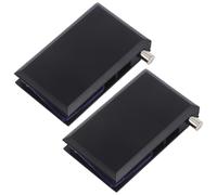 2 Pièces Charnière en Verre Noire à Pivot Haut et Bas pour Porte | Alliage de Zinc, Montage sans Perçage, Stabilité Renforcée, pour Vitre sans Cadre, Usage DIY et Professionnel