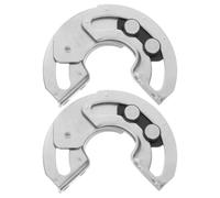2 Pièces Charnière Invisible Demi-ronde 180 en Acier Inoxydable | Rotation Complète, Fonctionnement Silencieux, Installation Facile, pour Portes Coulissantes et Espaces Résidentiels