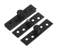 2 Pièces Charnière Pivot Dissimulée en Acier Inoxydable 360° | Installation Haut et Bas, Charge Maximale 20kg, Usage Placard et Bois, Finition Noire Discrète