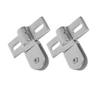 2 Pièces Charnière Pivot en Alliage de Zinc pour Portes de Vitrées | Double Action, Montage Haut et Bas, Usage Vitrine et Cabine, Finition Argenté, Robustesse Solide