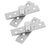 2 Pièces Charnières Invisibles Pivotantes Centrales Dissimulée | Mécanisme Pivot Caché, Montage Haut-bas Stable, Capacité 20kg, Design Minimaliste Poli Argenté
