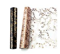 2 PièCes Chemin De Table à Imprimé éToilé - 28cm X 2.7m Bande De Table en Organza Pailleté - DéCoration éLéGante pour Mariage, Anniversaire, BaptêMe Et FêTes (Or Rose + Or Noir)