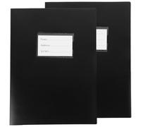 2 Pièces Chemise de Classement A4 à Double Poche en PP Noir | Rangement de Papiers et Tri de Dossiers, Structure en Papier et Pp, Usage Bureau
