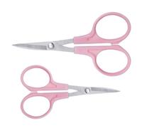 2 Pièces Ciseaux de Couture Courbes à Pointe Fine pour et Broderie | Acier Inoxydable, Manche Ergonomique Confortable, Finition Rose, pour Fil, Laine et Loisirs Créatifs DIY